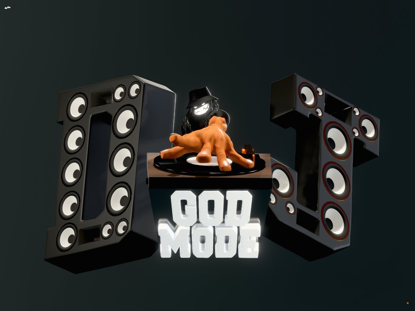 DJ God Mode 3D scene