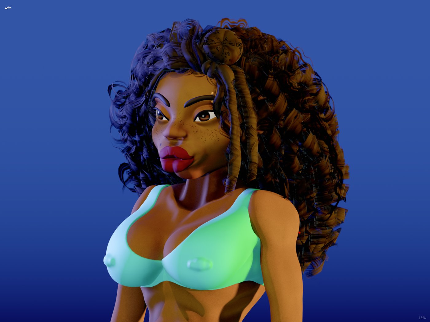 Stylized figure bust