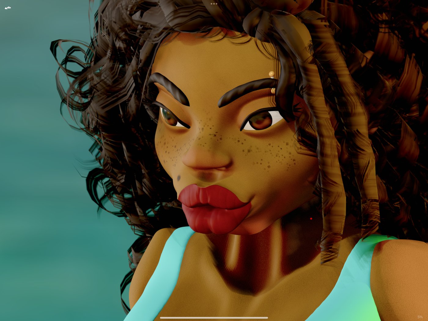 Stylized portrait close