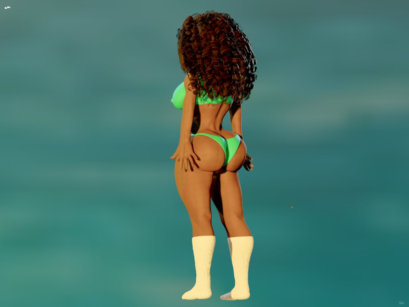 Stylized figure back