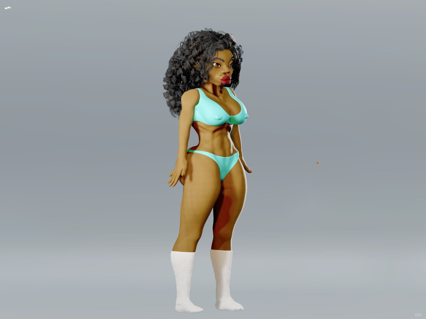 Stylized figure full pose front